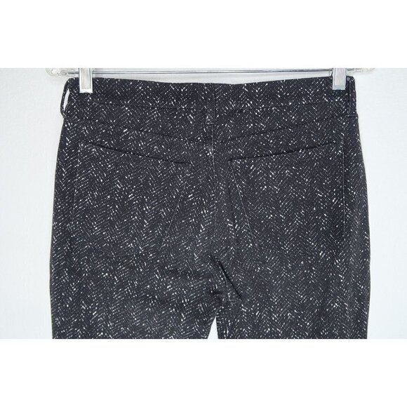 Banana Republic Pants Sloan Fit Slim Ankle Womens Size 4 Black Herringbone - Picture 8 of 12